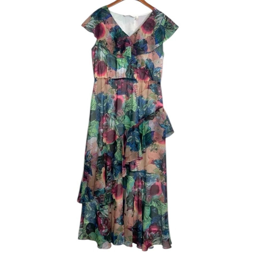 Soft Surroundings Ambrosia Tiered Floral Maxi Dress L NWOT - Picture 2 of 6